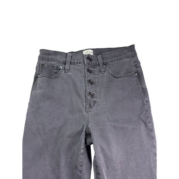 J. Crew Womens Toothpick Dark Gray Skinny Jeans Size 27 Button Fly - Picture 2 of 9